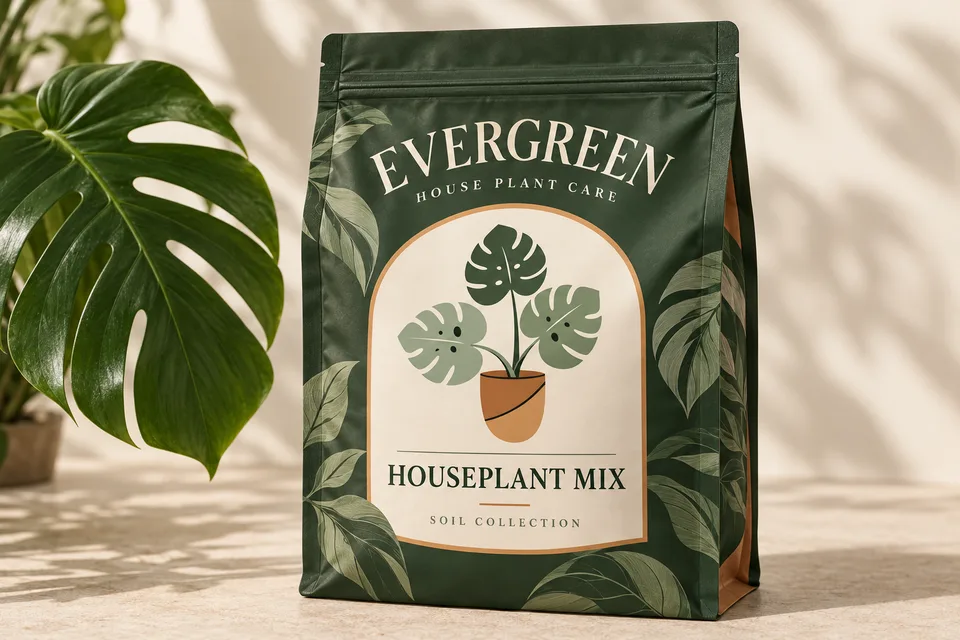 Evergreen soil collection packaging concept, final label pending
